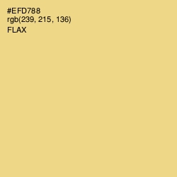 #EFD788 - Flax Color Image