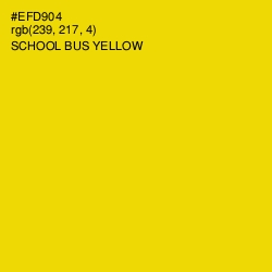 #EFD904 - School bus Yellow Color Image