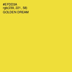 #EFDD3A - Golden Dream Color Image