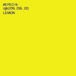 #EFEC16 - Lemon Color Image