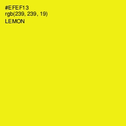 #EFEF13 - Lemon Color Image