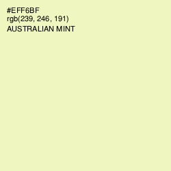 #EFF6BF - Australian Mint Color Image