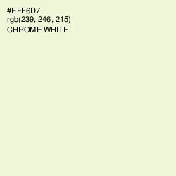 #EFF6D7 - Chrome White Color Image