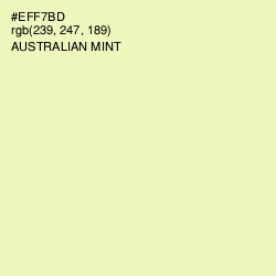 #EFF7BD - Australian Mint Color Image