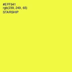 #EFF941 - Starship Color Image