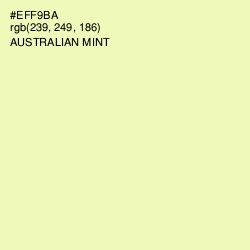 #EFF9BA - Australian Mint Color Image