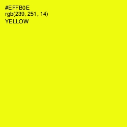 #EFFB0E - Yellow Color Image