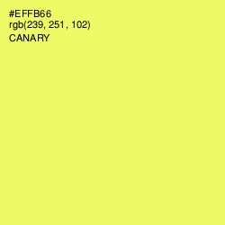 #EFFB66 - Canary Color Image