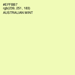 #EFFBB7 - Australian Mint Color Image