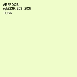 #EFFDCB - Tusk Color Image