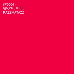 #F00041 - Razzmatazz Color Image