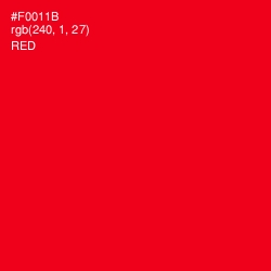 #F0011B - Red Color Image