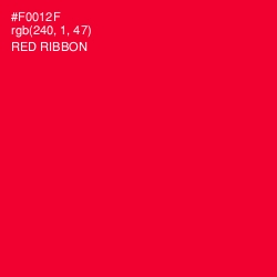 #F0012F - Red Ribbon Color Image