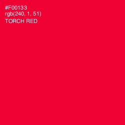 #F00133 - Torch Red Color Image