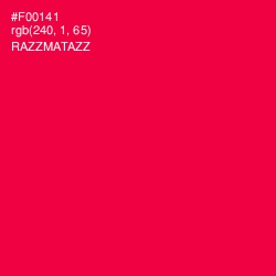 #F00141 - Razzmatazz Color Image