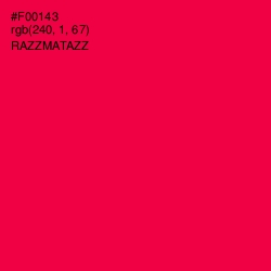 #F00143 - Razzmatazz Color Image