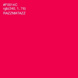 #F0014C - Razzmatazz Color Image