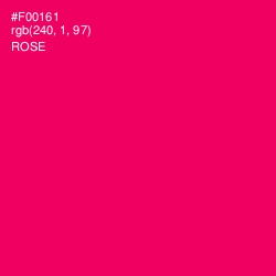 #F00161 - Rose Color Image