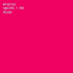 #F00162 - Rose Color Image