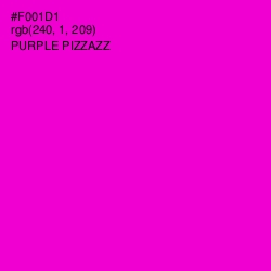 #F001D1 - Purple Pizzazz Color Image