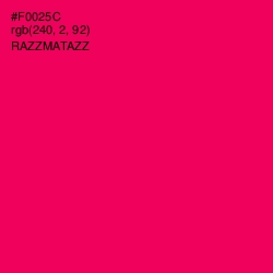 #F0025C - Razzmatazz Color Image