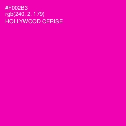 #F002B3 - Hollywood Cerise Color Image