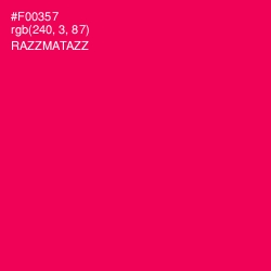 #F00357 - Razzmatazz Color Image