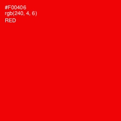 #F00406 - Red Color Image