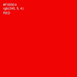 #F00504 - Red Color Image