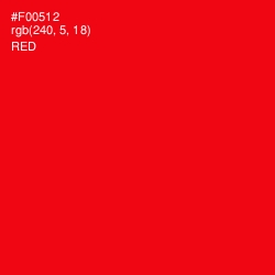 #F00512 - Red Color Image