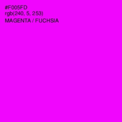 #F005FD - Magenta / Fuchsia Color Image