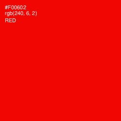 #F00602 - Red Color Image
