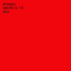 #F0060C - Red Color Image