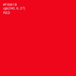 #F0061B - Red Color Image
