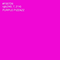 #F007D6 - Purple Pizzazz Color Image