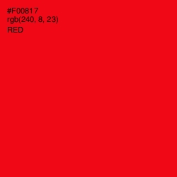 #F00817 - Red Color Image