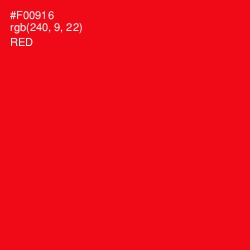 #F00916 - Red Color Image