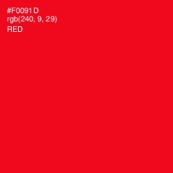 #F0091D - Red Color Image