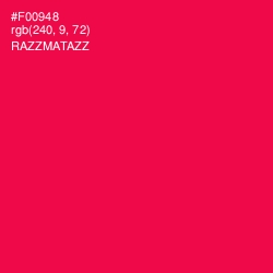 #F00948 - Razzmatazz Color Image