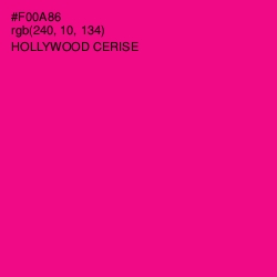 #F00A86 - Hollywood Cerise Color Image