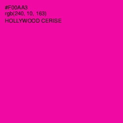 #F00AA3 - Hollywood Cerise Color Image