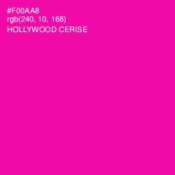 #F00AA8 - Hollywood Cerise Color Image
