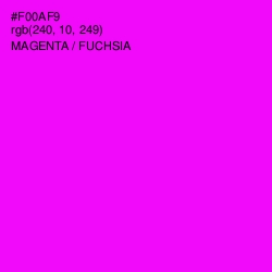 #F00AF9 - Magenta / Fuchsia Color Image