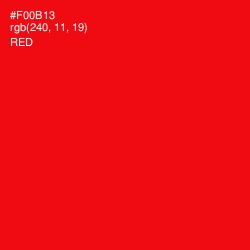 #F00B13 - Red Color Image
