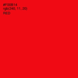 #F00B14 - Red Color Image