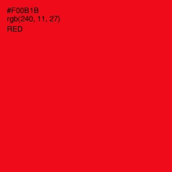 #F00B1B - Red Color Image