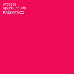 #F00B58 - Razzmatazz Color Image