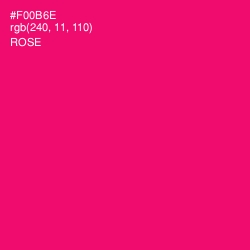 #F00B6E - Rose Color Image