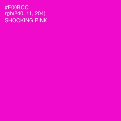 #F00BCC - Shocking Pink Color Image