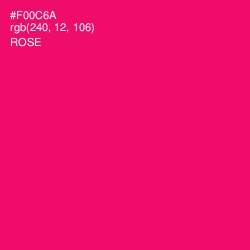 #F00C6A - Rose Color Image